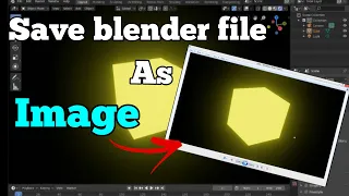 How to Save blender file as Image