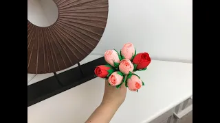 147. Cum sa faci boboci de trandafiri din hartie - paper rose buds tutorial