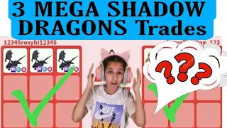 3 MEGA Neon Shadow Dragon Trades In Adopt Me