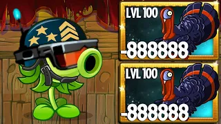 PvZ 2 - 40 Plants Same Power Up Vs Zombies Turkey 4.5 Million HP