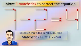 Matchstick Puzzle 7-2=4