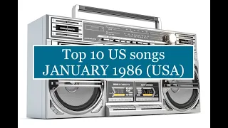 Top 10 US Songs JAN 86 Dionne&Friends, Lionel Richie, Stevie Nicks, Dire Straits, Bruce Springsteen