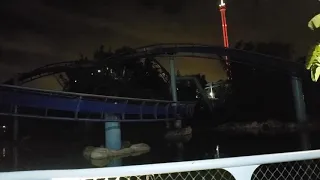 SEAWORLD Orlando Manta Rollercoaster at night