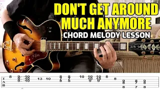 Don't Get Around Much Anymore - EASY Jazz Chord Melody [Guitar Lesson]