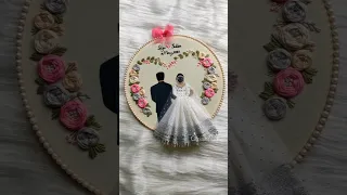 Catholic Wedding Hoop 🌷 Gossamer #weddinggift #indianwedding #embroidery #handembroidery #handmade