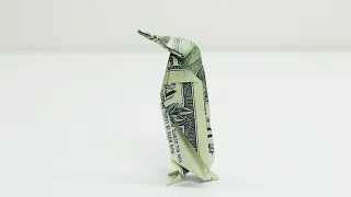 Dollar Money Origami Penguin Turorial