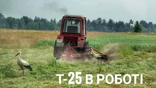Т-25 + польська роторна косарка  Agromech Z-169!