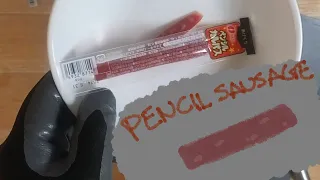 shinri just eats things - pencil calpas pencil sausage