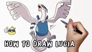 How to Draw Lugia Pokemon Step by Step Easy | Duc Draw