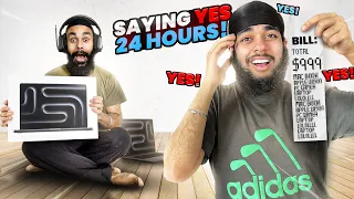 MY LITTLE BROTHER SAID YES TO EVERYTHING FOR 24 HOURS & SURPRISING HIM WITH MASSIVE BILL!