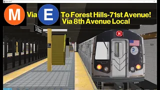 OpenBVE Special: M Train To Forest Hills-71st Avenue Via 8th Avenue Local