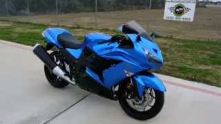 Overview and Review of the 2012 Kawasaki ZX14R Ninja in Candy Surf Blue