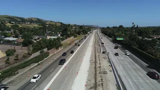 I-680 Paving Project - Aerial Footage, May 19, 2024