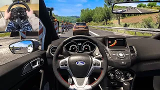 2012 Ford Fiesta ST - Euro Truck Simulator 2 [Steering Wheel Gameplay]