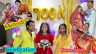 Karwa Chauth | 700K celebration | Diwali ki safai | aman dancer real