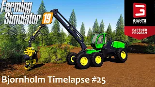 Forestry And Collecting Grass | Bjornholm #25 | FS19 Timelapse