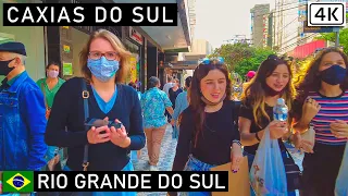 Walking in Caxias do Sul: Downtown and Casa de Pedra 🇧🇷 Rio Grande do Sul, Southern Brazil【4K】2021