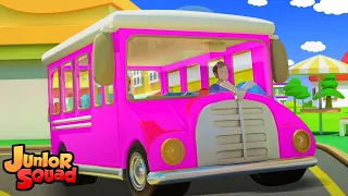 колеса на автобусе | стихи для малышей | потешки | Junior Squad Russia | Pазвивающий мультфильм