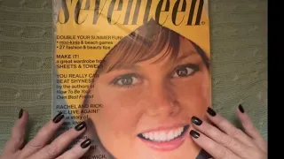 ASMR gentle whispering 💕 70s SEVENTEEN magazine flip through 💕a relaxing look at the past