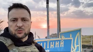 500 Tage Ukraine-Krieg: Selenskyj auf der symbolträchtigen Schlangeninsel