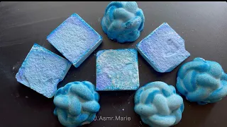 Light blue Dyed Gym Chalk and Soft Reforms with Cleaning - ODDLY SATISFYING ASMR - SLEEP AID