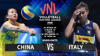China vs Italy | Highlights | Final Round Pool A | Women's VNL 2019