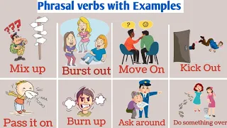 phrasal verbs:  move on, kick out, Ask around, mix up, pass on etc.| Common English Phrasal verbs