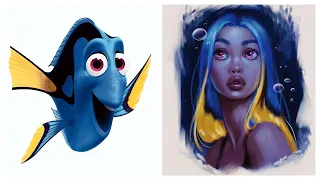 This Artist Turns Disney Animals Into Humans Using Her Own Unique Style