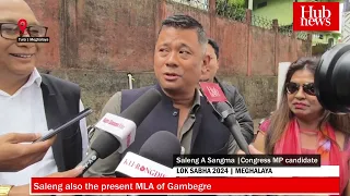 Lok Sabha 2024 | Congress MP candidate Saleng A Sangma files his nomination