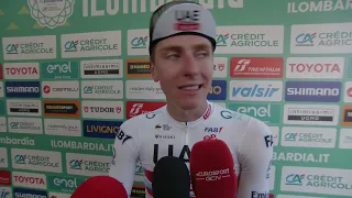 Tadej Pogačar - Interview at the finish - Il Lombardia 2023