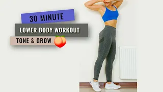 30 MIN Lower Body HIIT home workout, LEGS & BOOTY, No Equipment, No Repeat