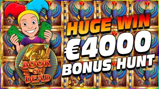 FULL SCREEN on BOOK €4000 BONUS HUNT Results: €1 vs €2 Bets