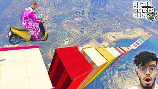 Noob Vs Pro Vs Hacker Mega Ramp Challenge 97.666% Players Cannot Complete in GTA 5!