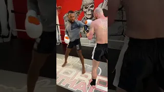 Sparring with Kane Mousah in the lead up to my BKFC debut ✊️