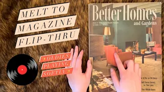 ✨Soft spoken ASMR with oldies playing✨ vintage magazine flip-thru of 40s Better Homes & Gardens