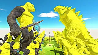 Legendary Growing War | Yellow King Kong vs Yellow Godzilla - Animal Revolt Battle Simulator