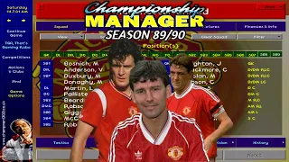 Championship Manager 01/02 I Manchester United Season Long Gameplay 1989/1990 Data