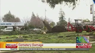 Storm causes some damage to cemetery in Citrus Heights