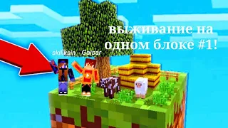 выживание на одном блоке начало развития #1!