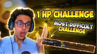 V-Badge Player Give Me 1 Hp Challenge | The Most Difficult Challenge In Free Fire | Zindabad Plays