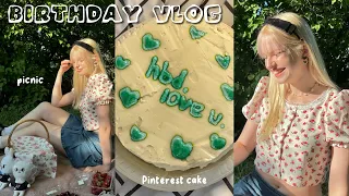 🍰🧺 vlog | готовлю торт из Pinterest, День Рождения подруги, aesthetic пикник