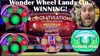 Wonder 4 Wonder Wheel - TWO Buffalo Gold Jackpots and TWO Super Free Games...How Will They Turn Out?