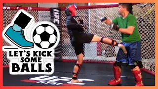 🥊🥋 Painful Groin Kicks - I should be a Soccer player -  MMA Sparring