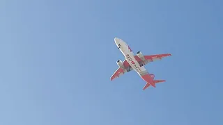 заход  на посадку ssj-100(сухой суперджет) рейс Омск-иркутск