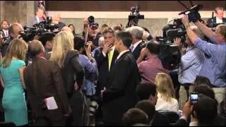 Raw Video: Dimon Hearing Delayed by Protestors