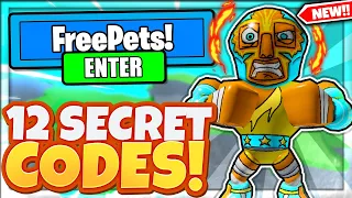 12 NEW SECRET *FREE PETS* CODES In Roblox Muscle Legends!