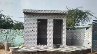 village toilet bathroom tiles work #tiles SG marble tile fittings Jaipur #bathroom tiles work