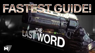 How to Get the Last Word FAST! Fastest GUIDE! Destiny 2 Forsaken Easy The Draw Exotic Quest Guide