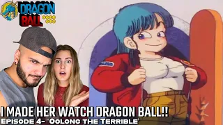 BULMA FALLS IN LOVE WITH OOLONG?! LOL!! Girlfriend's Reaction Original DB Episode 4