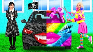 Coche Arcoiris vs Coche Negro Desafío | Momentos Divertidos por Fun Challenge